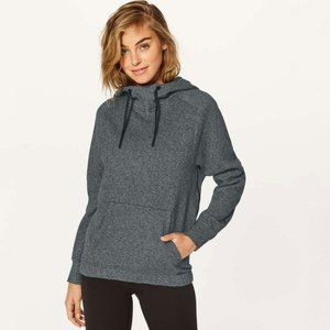 Lululemon Women's Warm For Winter Hoodie Size 2 Heathered Speckled Black/Black